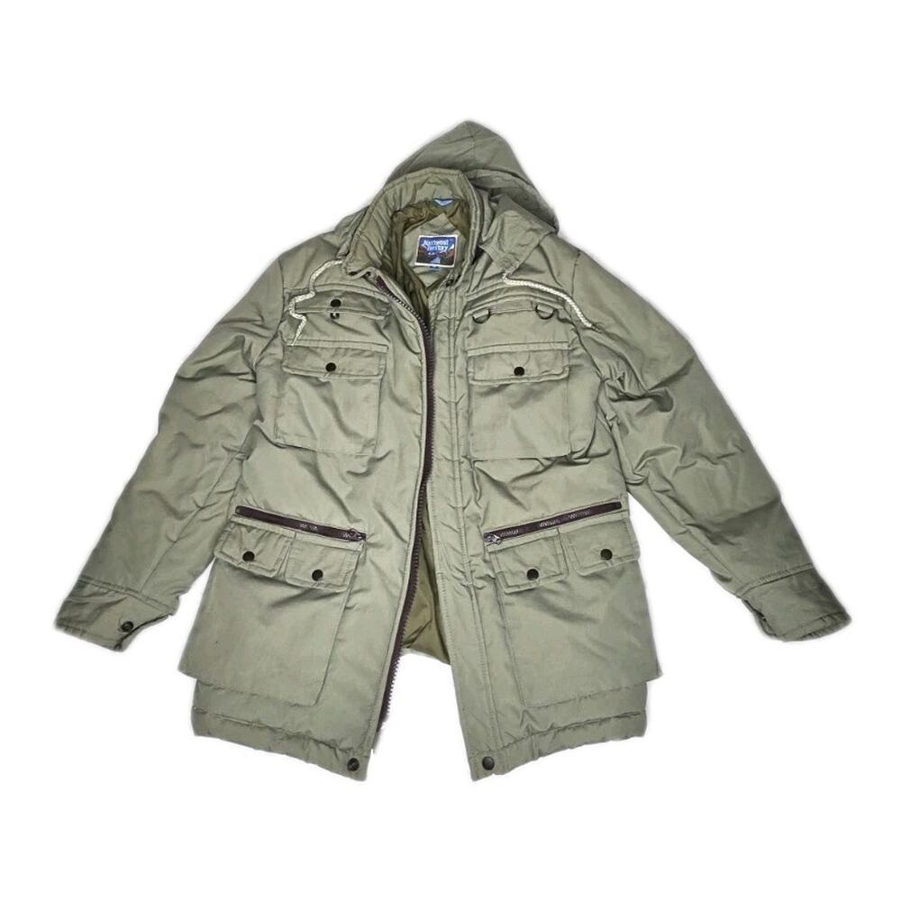 Northwest Territory Heavy Winter Jacket Size Small Parka Full Zip Removable Hood
